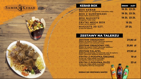 Samir Kebab- menu 1 - luty 2025